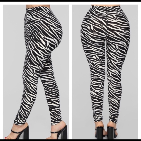 3 Pack ➖Wild Zebra Print Leggings - Picture 2 of 2
